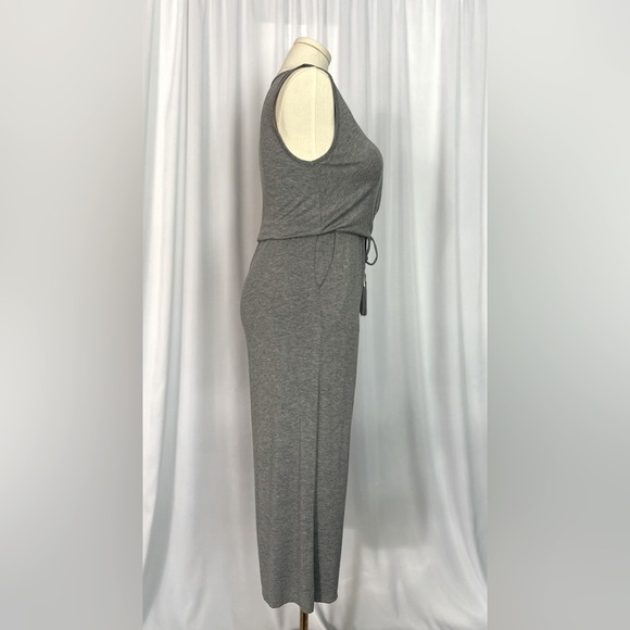 Spense Gray Sleeveless Jumpsuit with Embellished Trim (653) - Picture 4 of 10